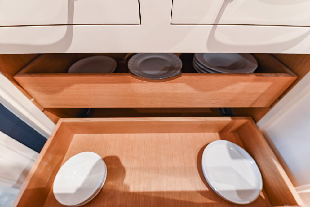Christopher Peacock Refectory White Kitchen with Wooden Island, Marble Countertops and JennAir Appliances