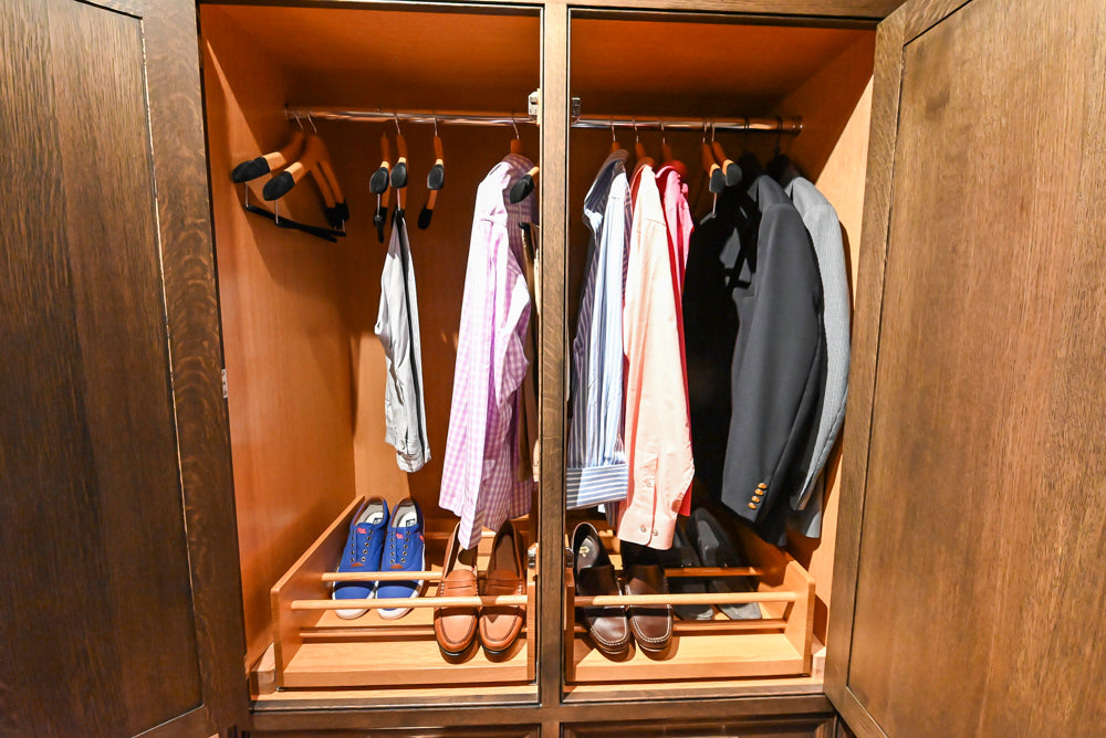 Christopher Peacock Traditional Classic Dark Wooden Brown Wardrobe Closet