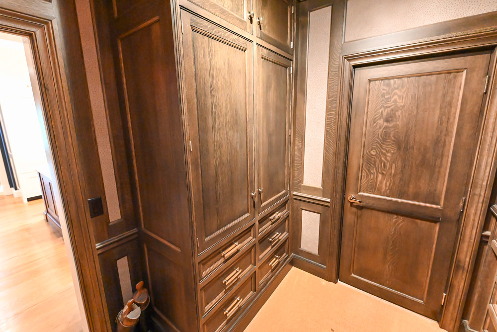 Christopher Peacock Traditional Classic Dark Wooden Brown Wardrobe Closet