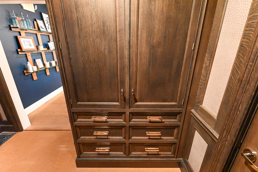 Christopher Peacock Traditional Classic Dark Wooden Brown Wardrobe Closet