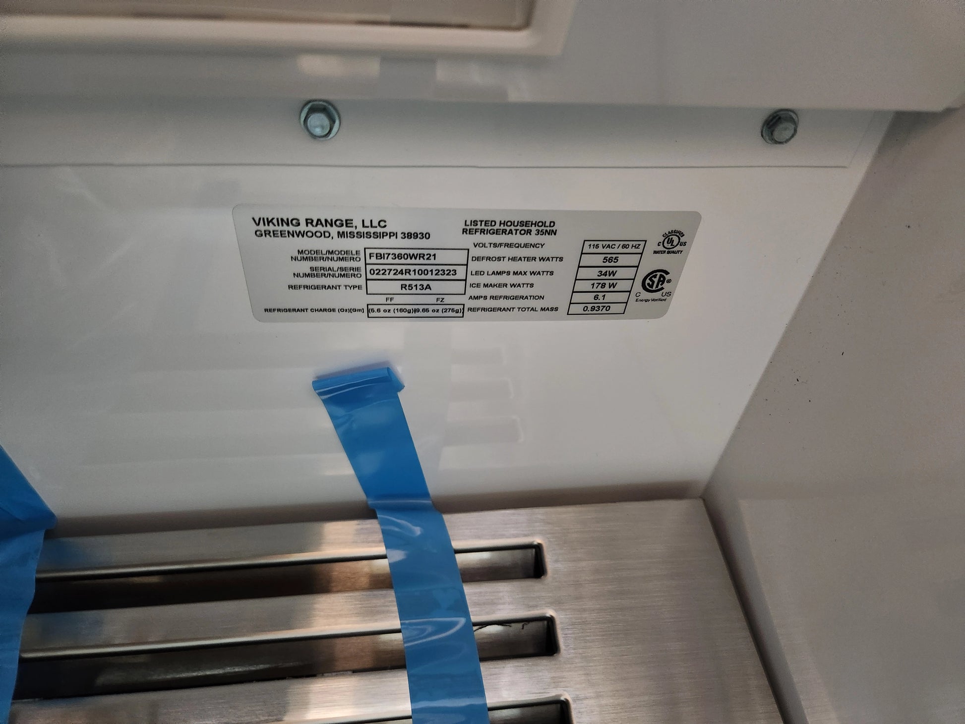 Viking FBI7360WR 36" Panel Ready Bottom Freezer Refrigerator