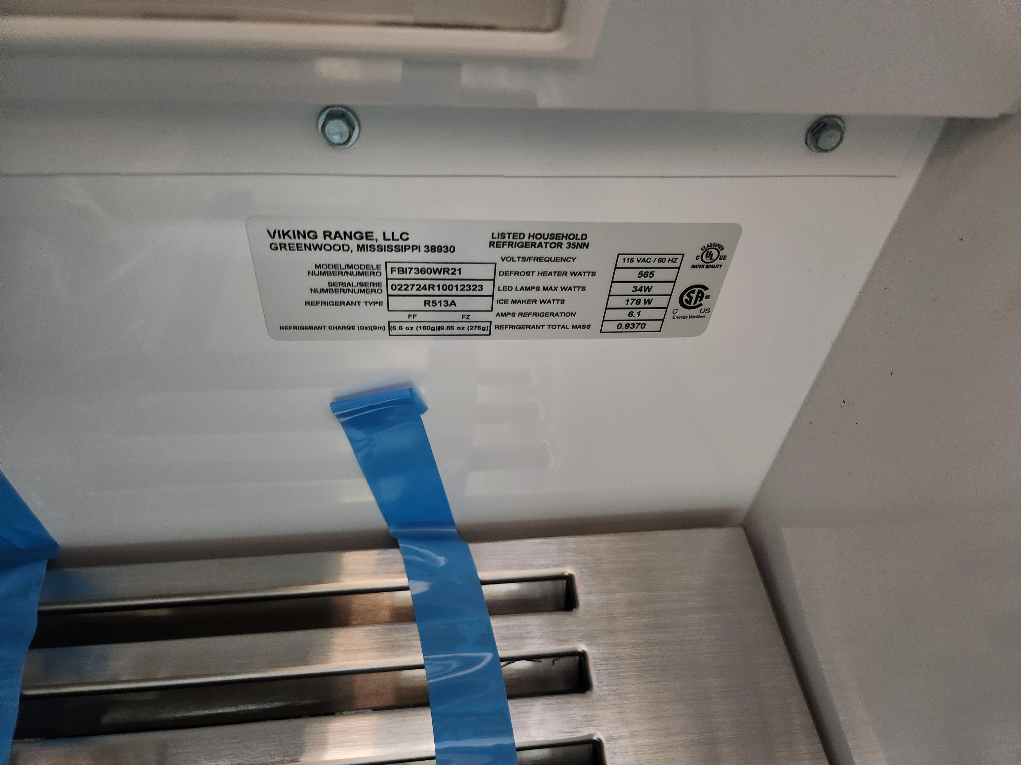 Viking FBI7360WR 36" Panel Ready Bottom Freezer Refrigerator