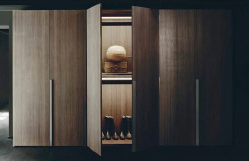 Boffi PRST + Antibes Ecowood Xilo Planked Sand VIP Bedroom Closet & Desk System