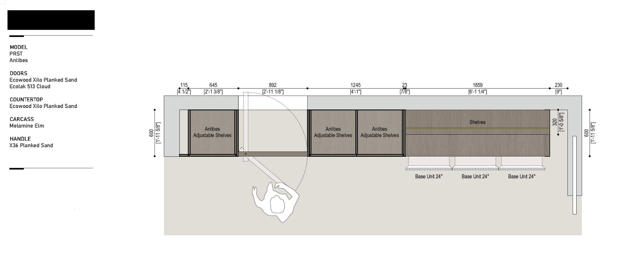 Boffi PRST + Antibes Ecowood Xilo Planked Sand VIP Bedroom Closet & Desk System