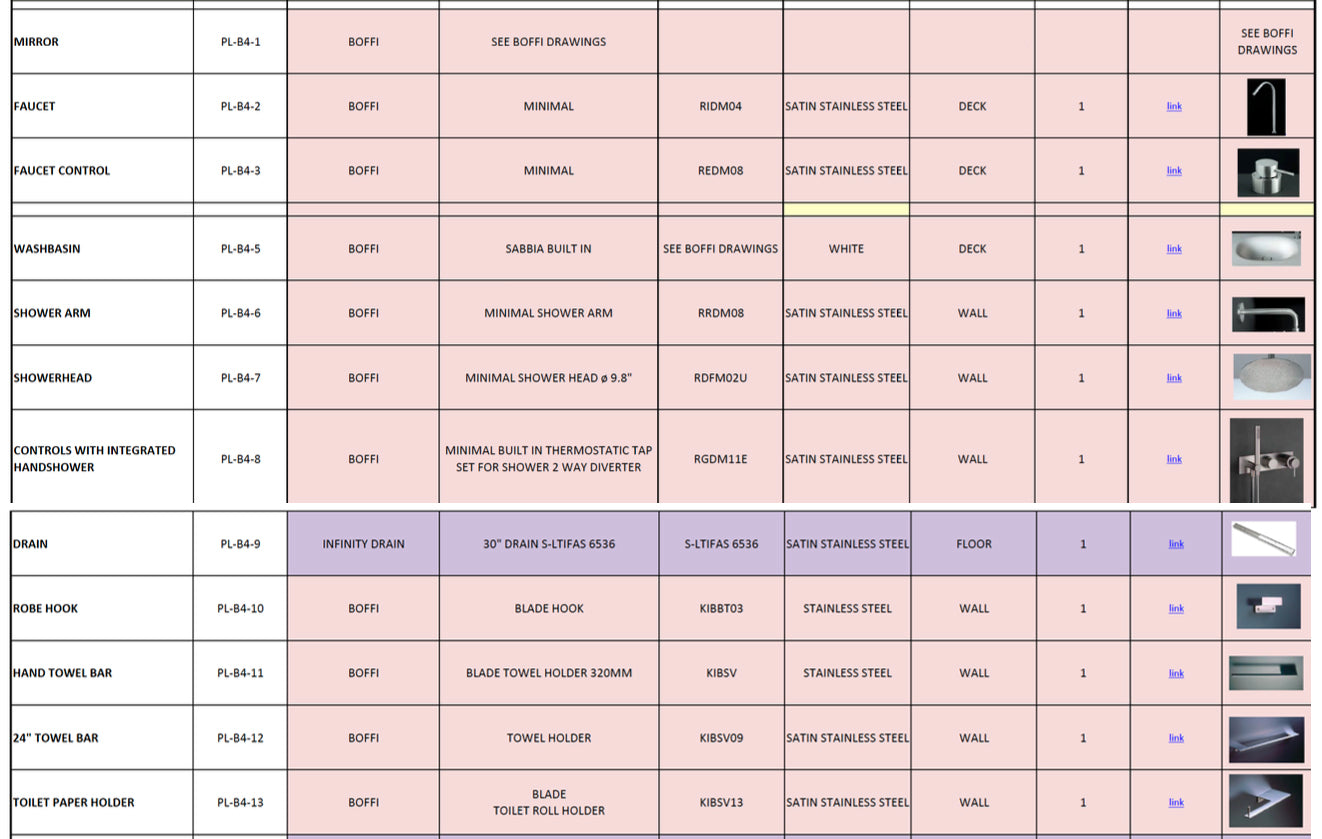Boffi Free Zone Full Guest Bathroom with Xilowood Planked Sand Finish and Cristalplant Countertop