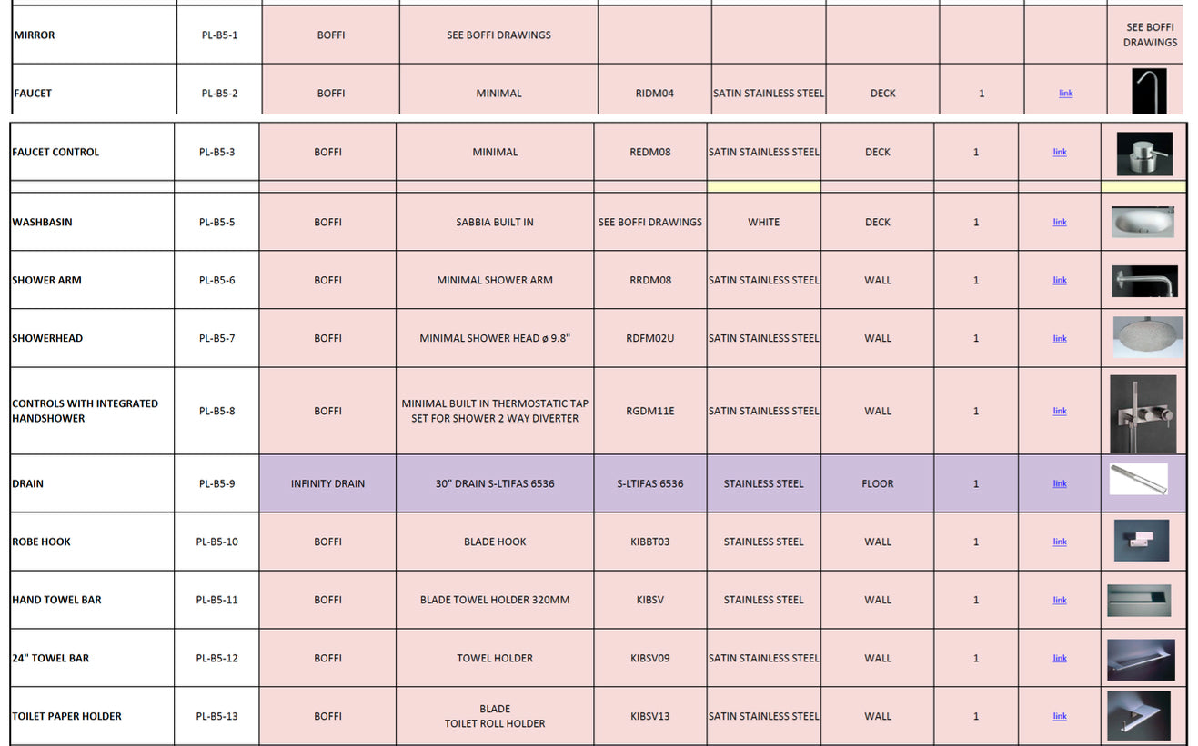 Boffi Free Zone Full Guest Bathroom with Xilowood Planked Sand Finish and Cristalplant Countertop