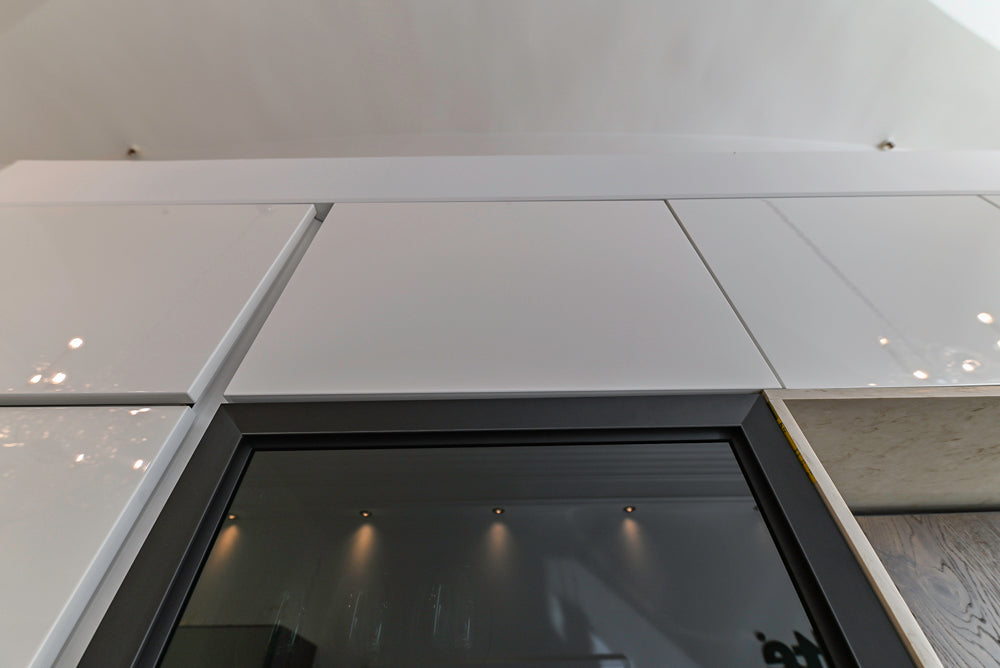 Nolte Küchen Modern White Gloss Kitchen with Quartz Countertops & Miele Appliances