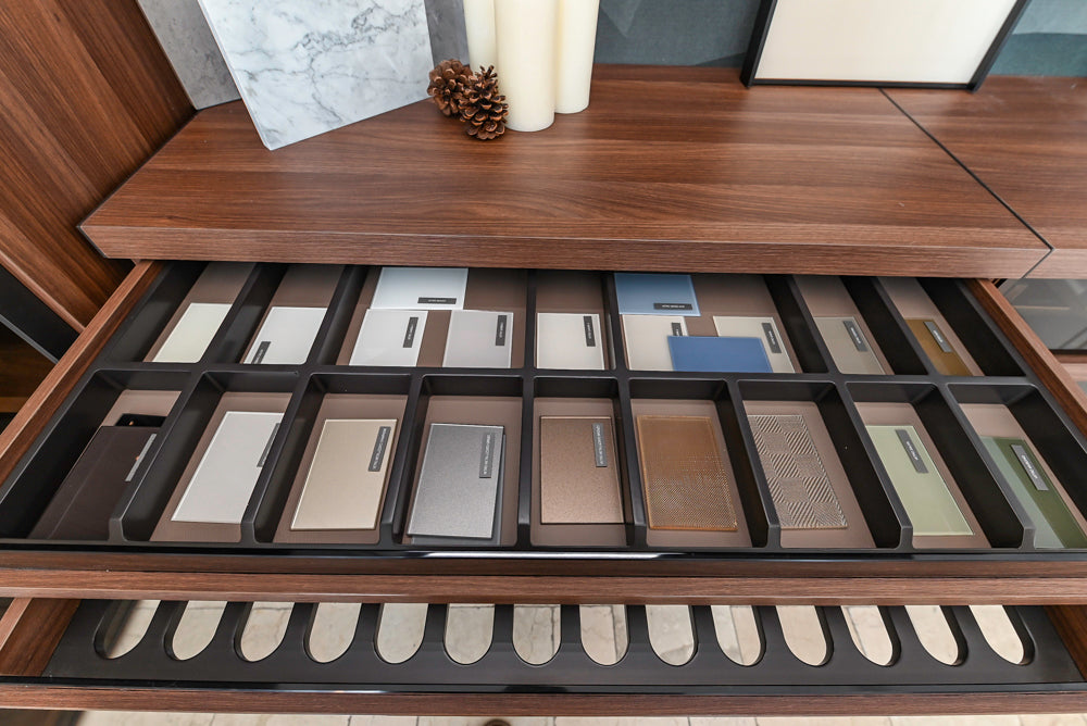 Modern Two-Tone Brown Hued Full Wardrobe Closet