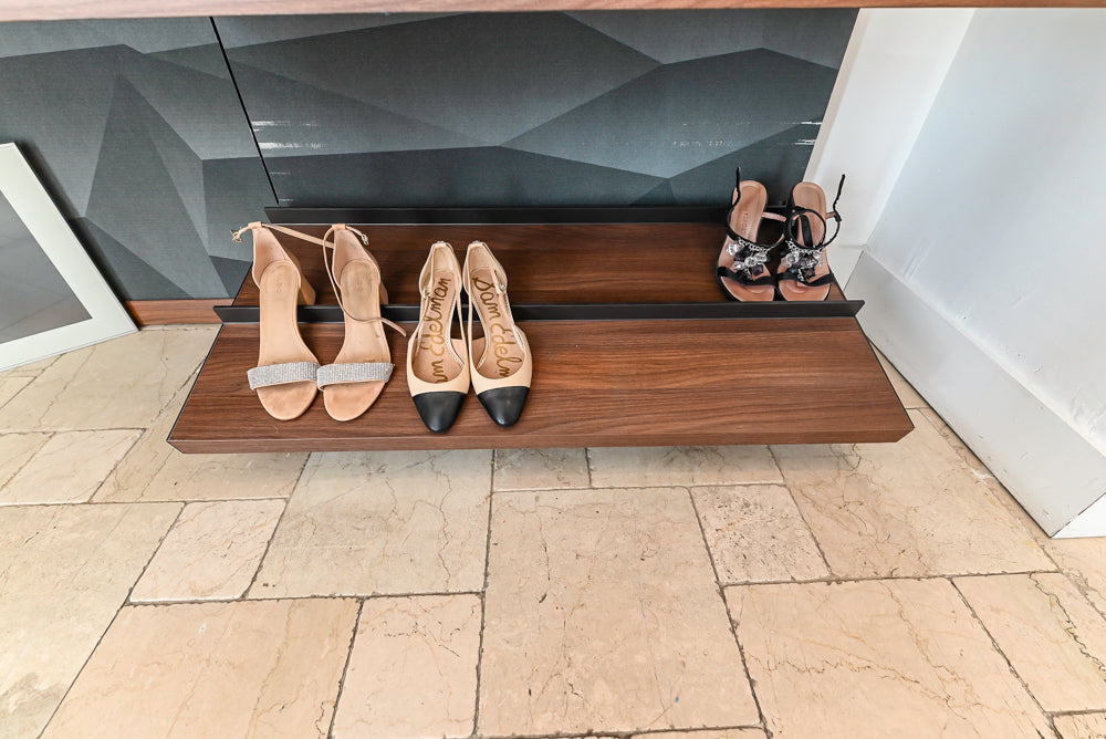 Modern Two-Tone Brown Hued Full Wardrobe Closet