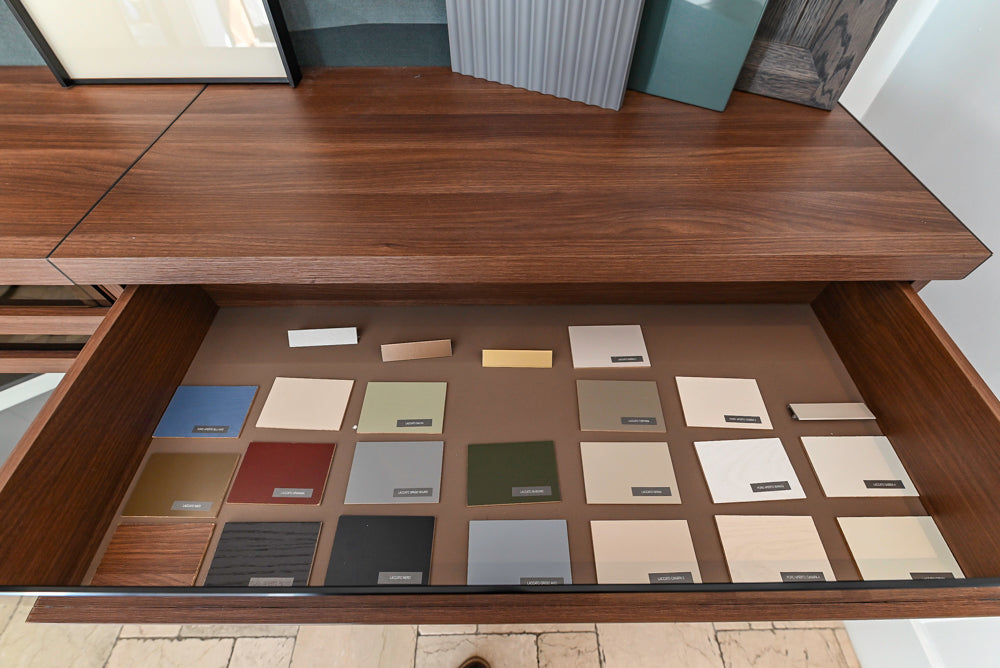 Modern Two-Tone Brown Hued Full Wardrobe Closet