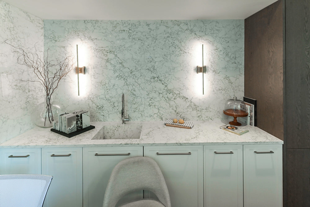 Nolte Küchen Classic Modern White Kitchen with Quartz Countertops & Luxe Appliances