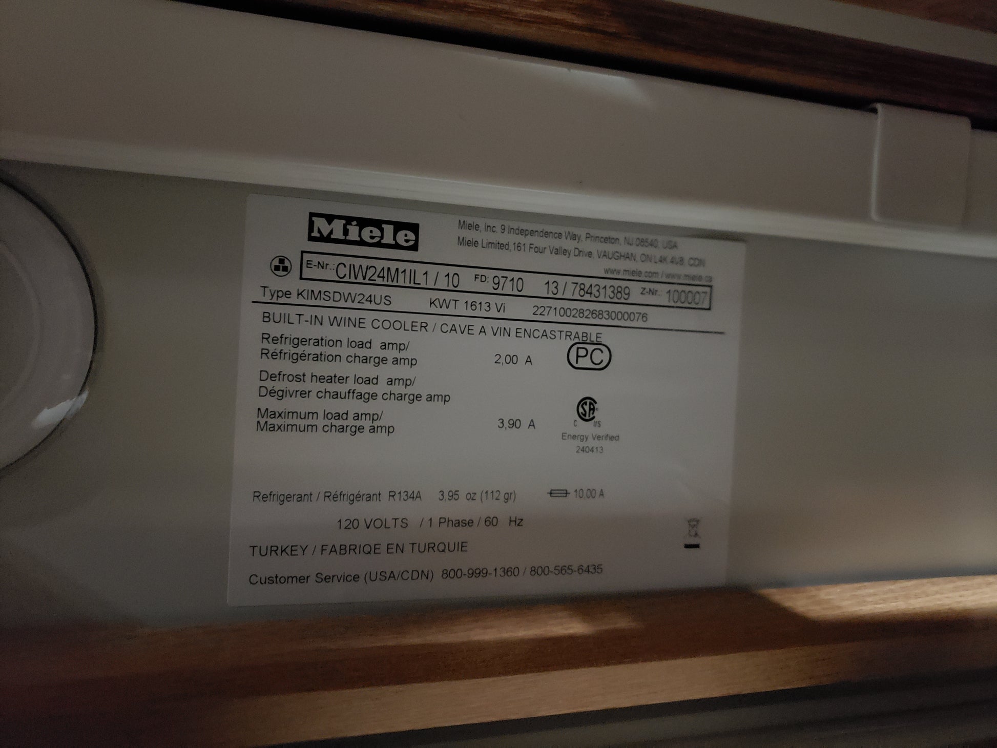 Miele KWT 1613 Vi 24" Panel Ready Tri-Zone Tall Wine Cooler