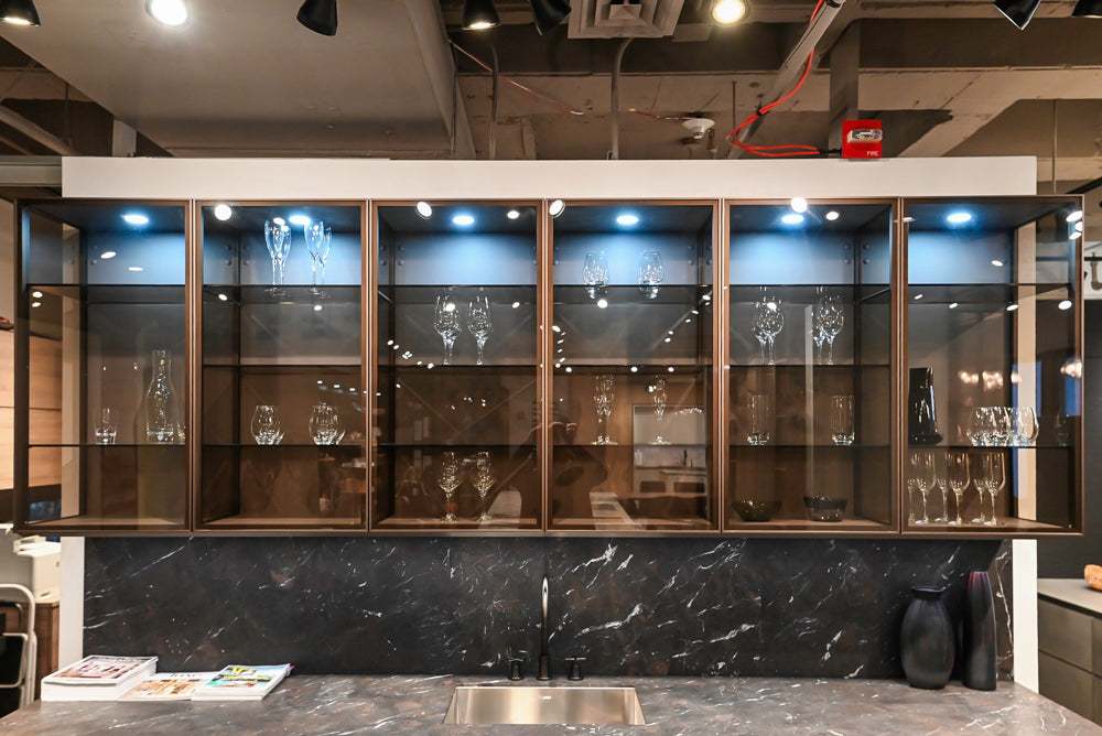 eggersmann USA Modern Glance Glass Upper Display Cabinets