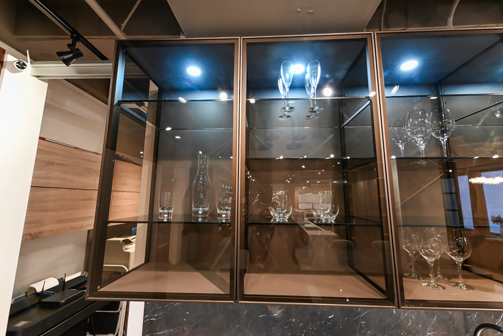 eggersmann USA Modern Glance Glass Upper Display Cabinets