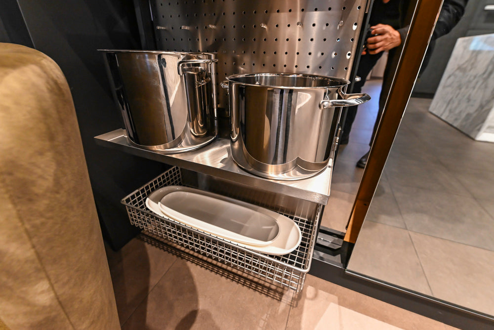 eggersmann Work's Glass Paneled Kitchen Storage Display