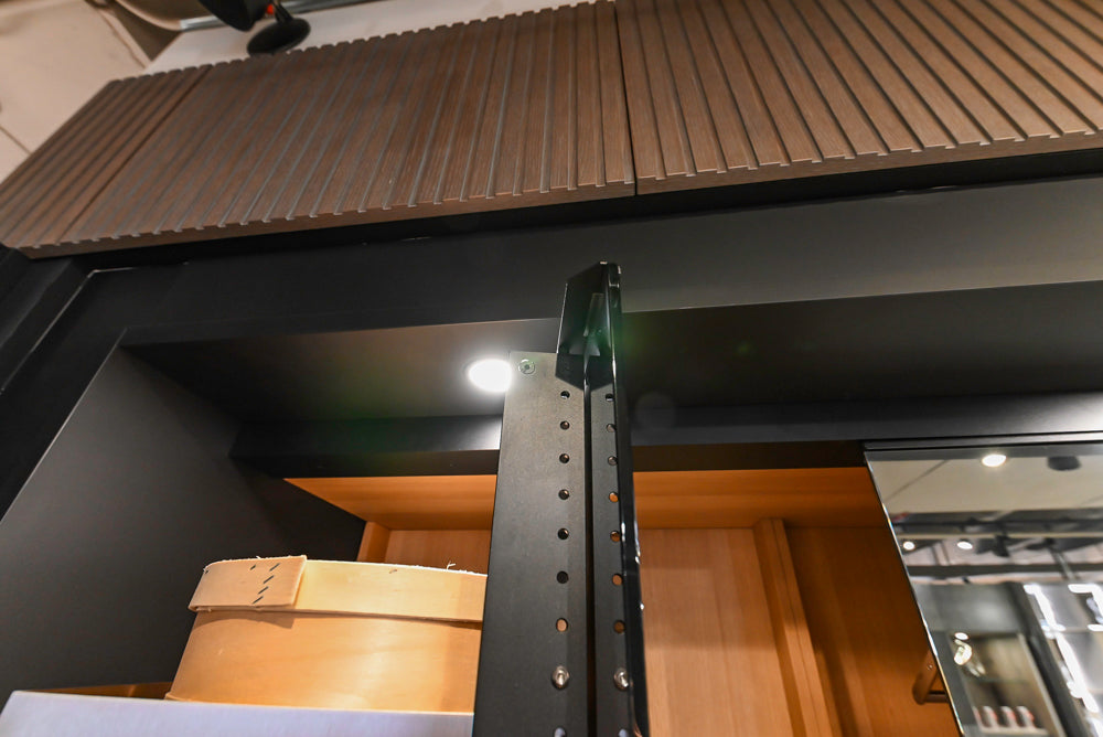 eggersmann Work's Glass Paneled Kitchen Storage Display