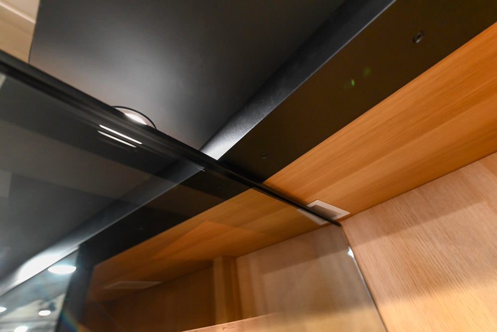 eggersmann Work's Glass Paneled Kitchen Storage Display