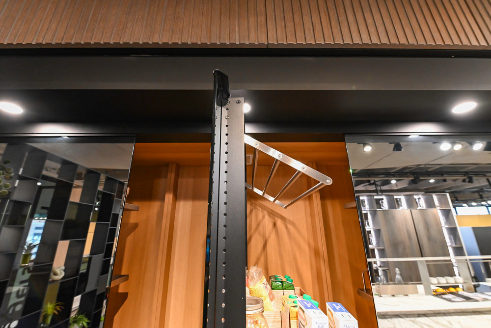 eggersmann Work's Glass Paneled Kitchen Storage Display