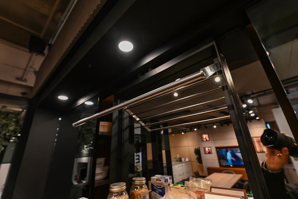 eggersmann Work's Glass Paneled Kitchen Storage Display