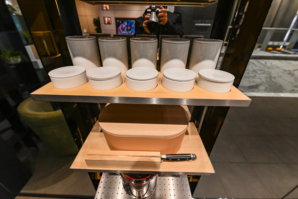 eggersmann Work's Glass Paneled Kitchen Storage Display