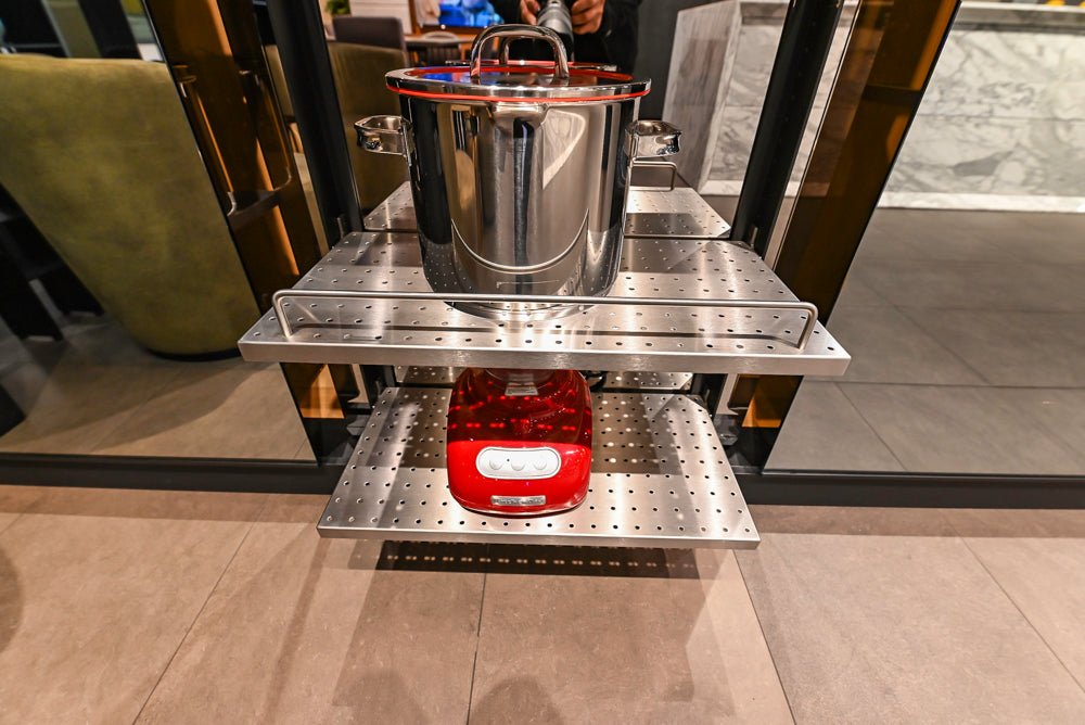 eggersmann Work's Glass Paneled Kitchen Storage Display