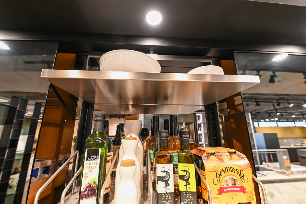 eggersmann Work's Glass Paneled Kitchen Storage Display