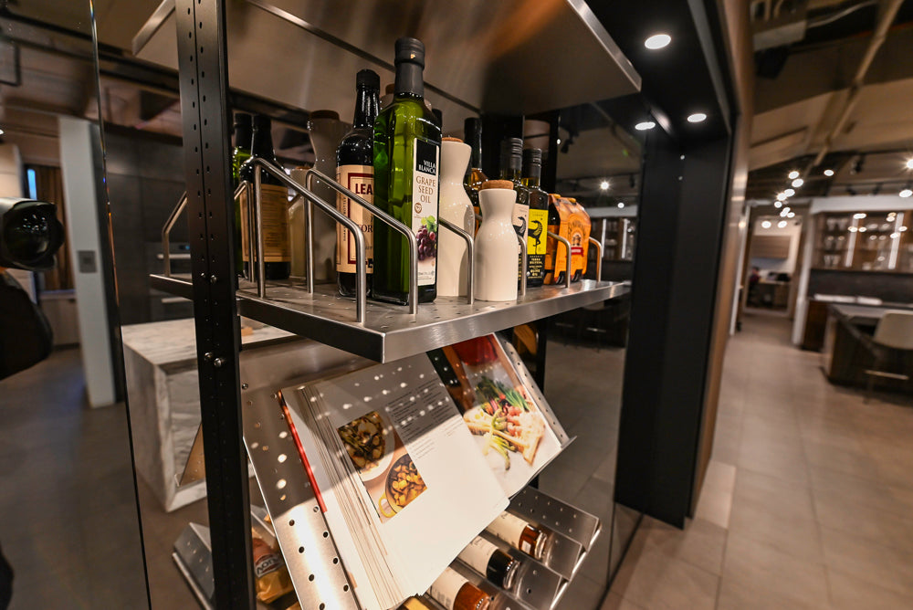 eggersmann Work's Glass Paneled Kitchen Storage Display