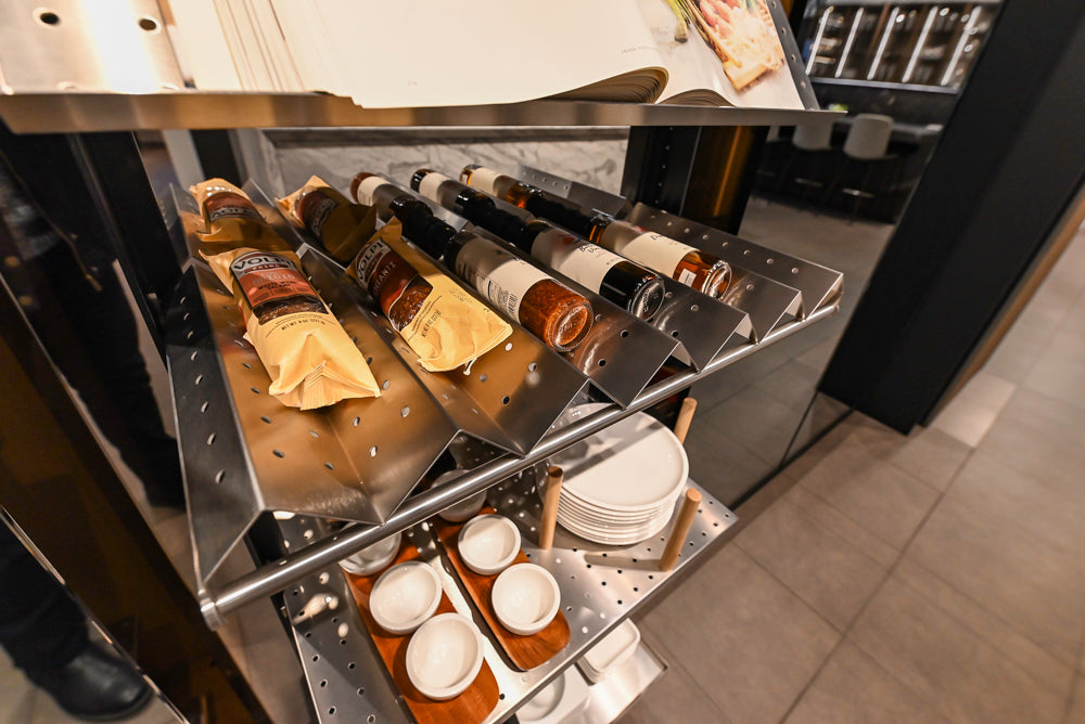 eggersmann Work's Glass Paneled Kitchen Storage Display