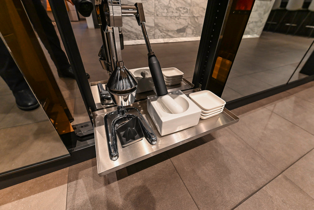 eggersmann Work's Glass Paneled Kitchen Storage Display