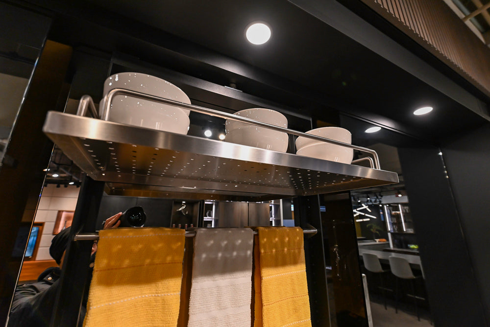 eggersmann Work's Glass Paneled Kitchen Storage Display