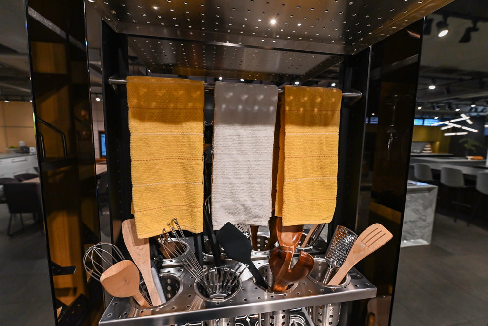 eggersmann Work's Glass Paneled Kitchen Storage Display