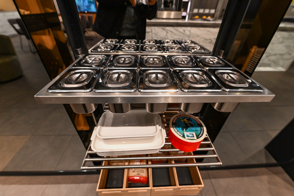 eggersmann Work's Glass Paneled Kitchen Storage Display