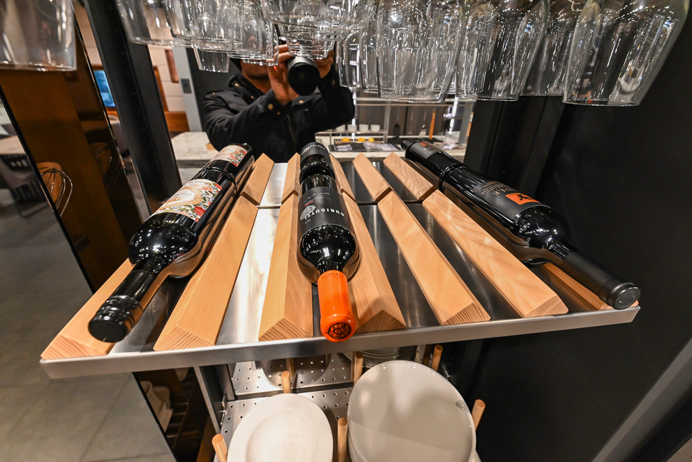 eggersmann Work's Glass Paneled Kitchen Storage Display