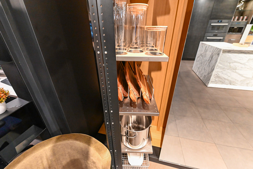 Eggersmann Work's Glass Paneled Kitchen Storage Display