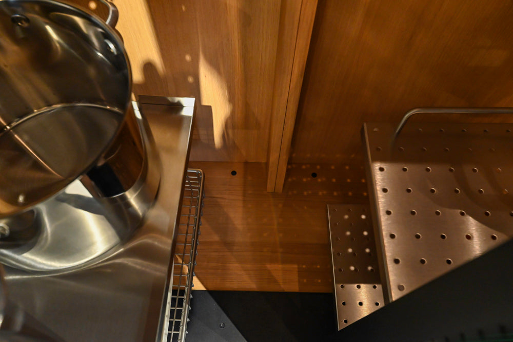 Eggersmann Work's Glass Paneled Kitchen Storage Display