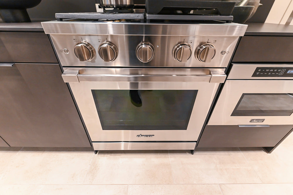 Poggenpohl Dark Brown Modern Kitchenette with Dacor Appliances