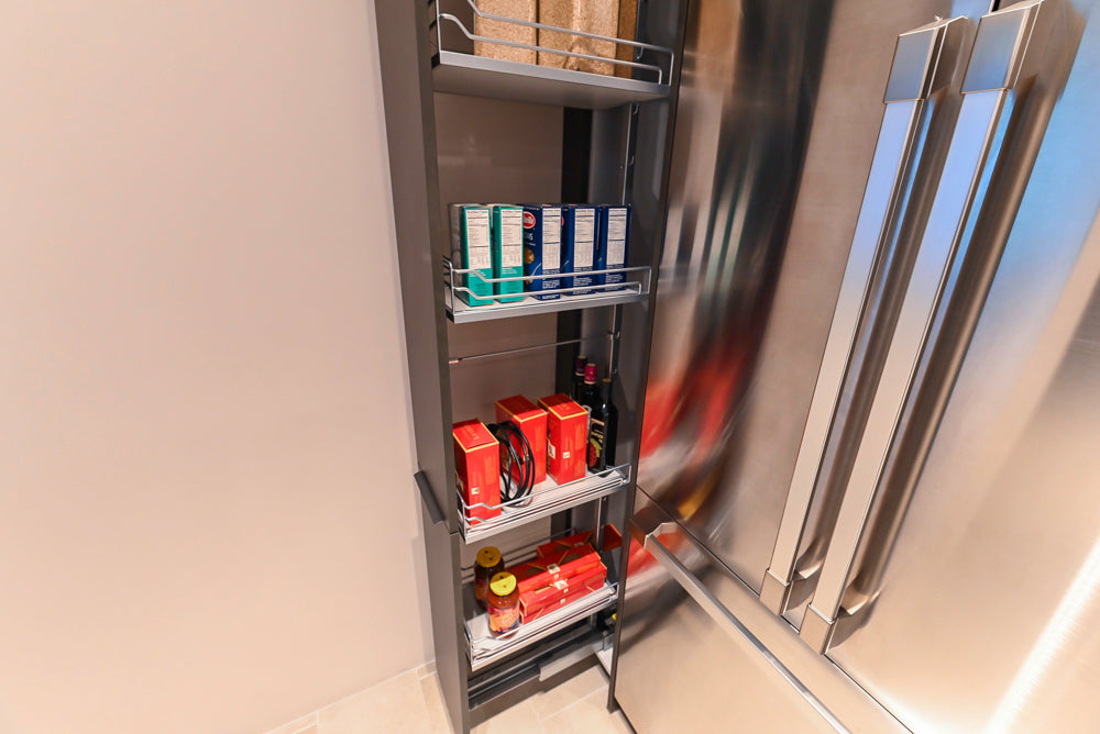 Poggenpohl Dark Brown Modern Kitchenette with Dacor Appliances