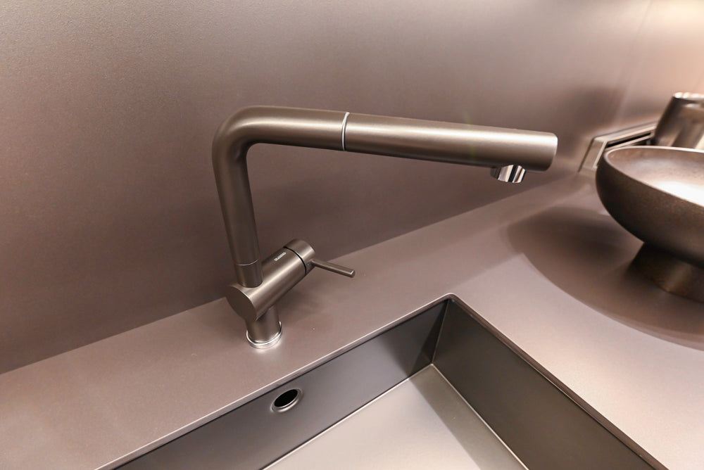 Poggenpohl Dark Brown Modern Kitchenette with Dacor Appliances