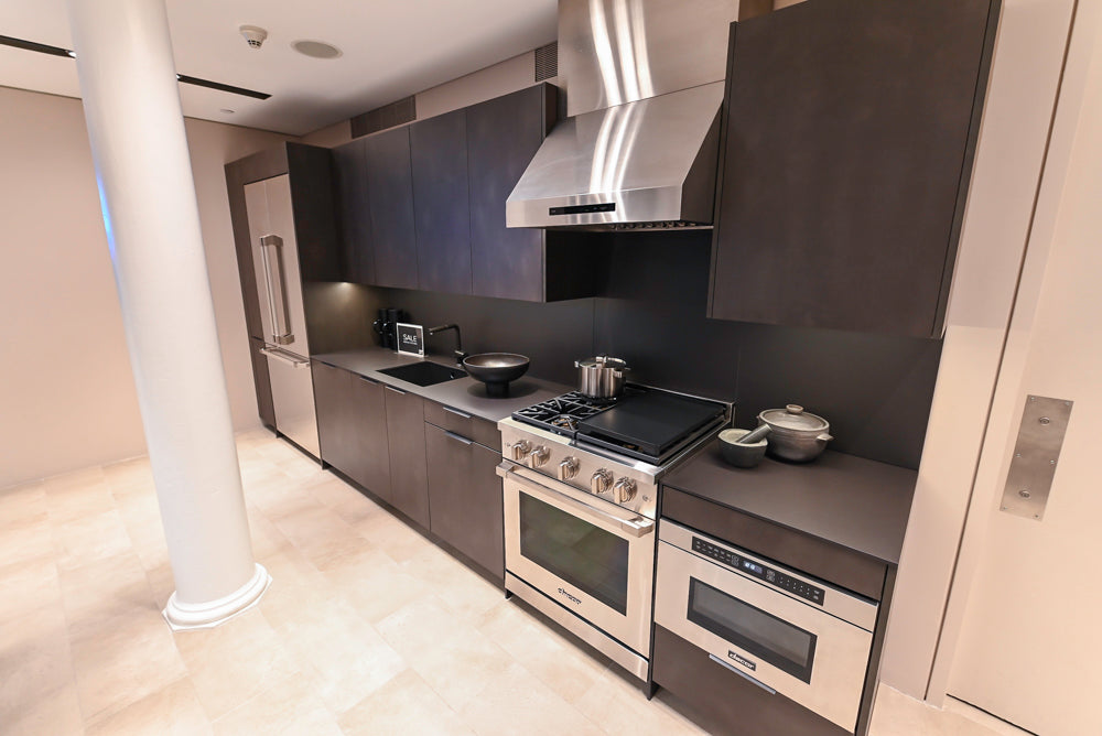 Poggenpohl Dark Brown Modern Kitchenette with Dacor Appliances