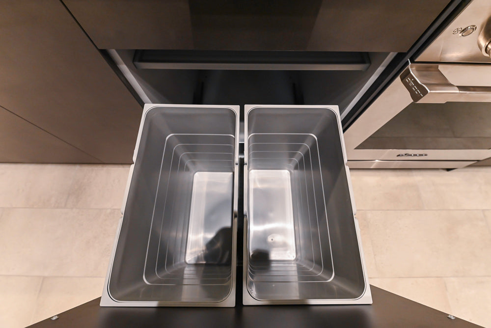 Poggenpohl Dark Brown Modern Kitchenette with Dacor Appliances