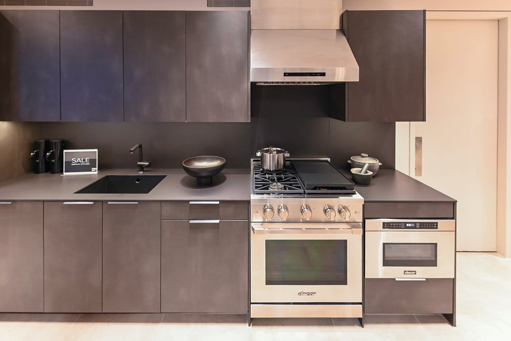 Poggenpohl Dark Brown Modern Kitchenette with Dacor Appliances