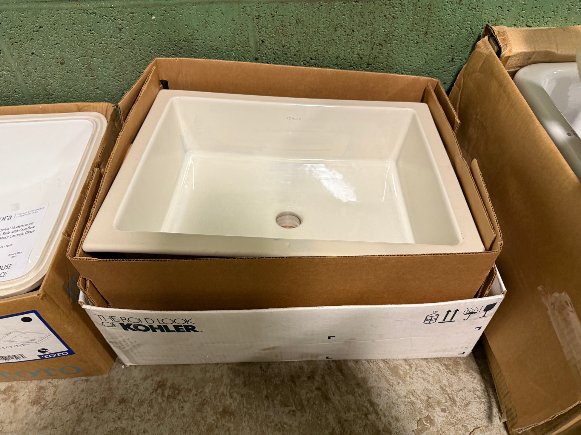 Kohler Verticyl 19 3/4" Biscuit Rectangular Undermount Bathroom Sink