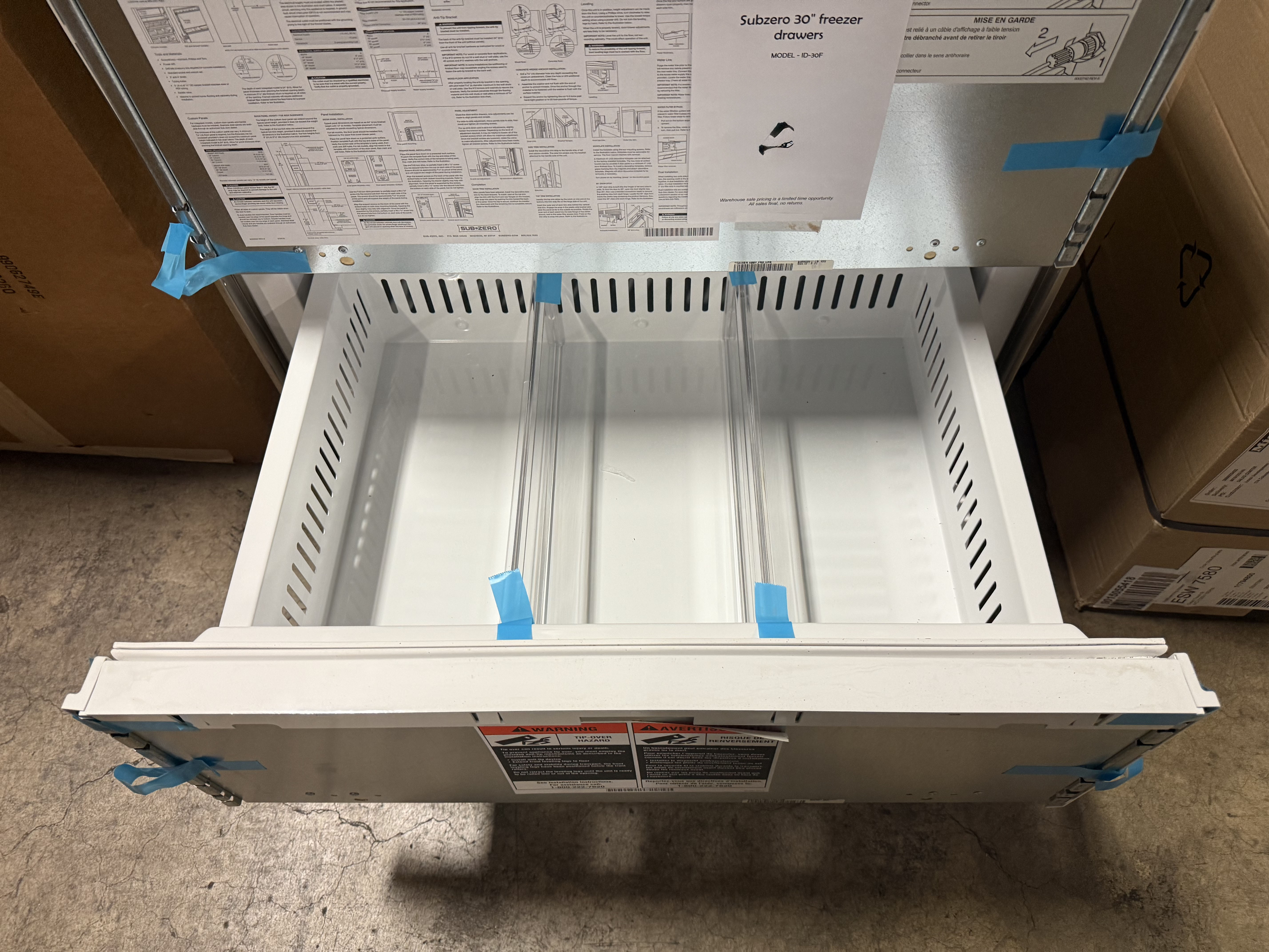 Sub-Zero ID-30F 30" Panel Ready Freezer Drawers