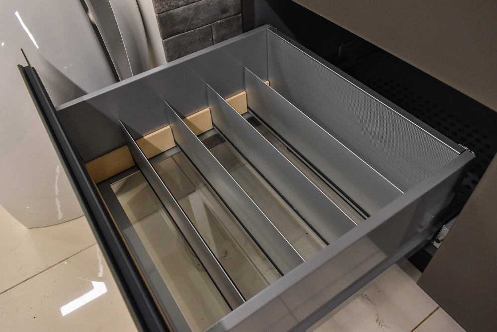 Valcucine Modern Minimalist Brown Toned Kitchen with Glass Countertops