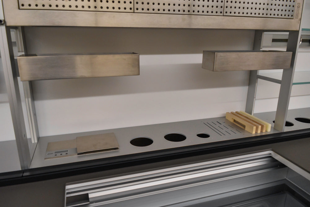 Valcucine Modern Minimalist Brown Toned Kitchen with Glass Countertops