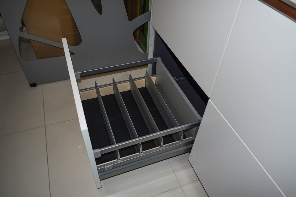 Valcucine Modern Glossy White Kitchen with Marble Countertops