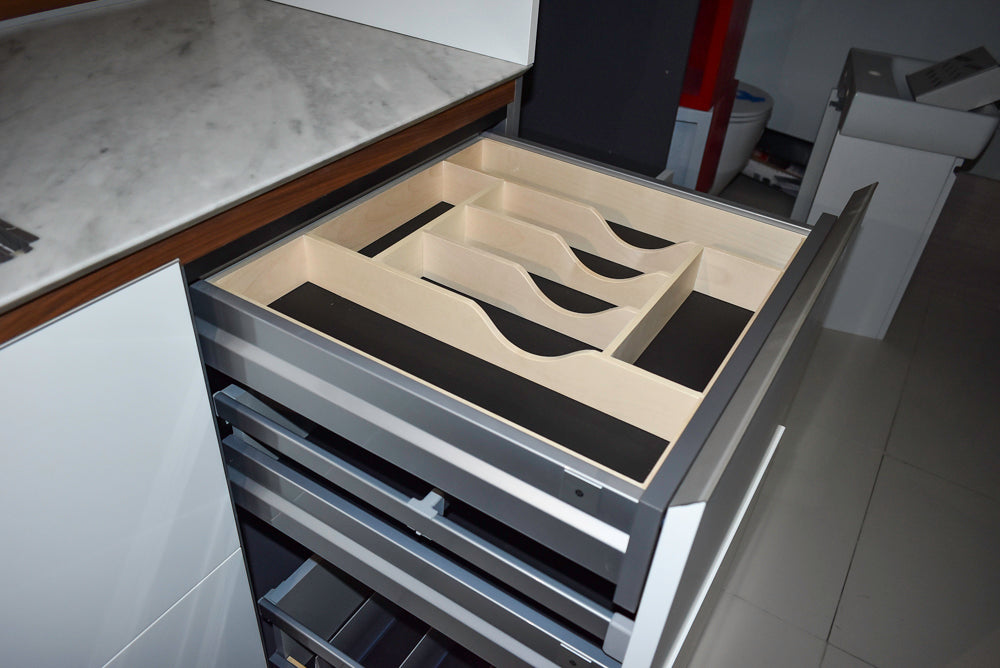 Valcucine Modern Glossy White Kitchen with Marble Countertops