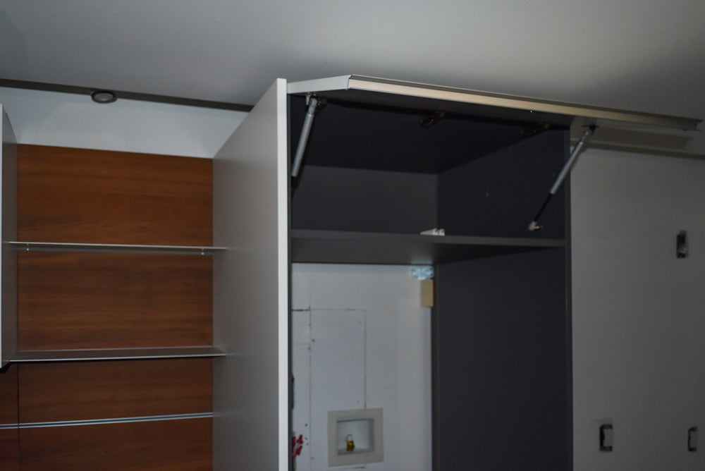 Valcucine Modern Glossy White Kitchen with Marble Countertops