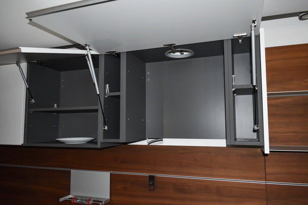 Valcucine Modern Glossy White Kitchen with Marble Countertops