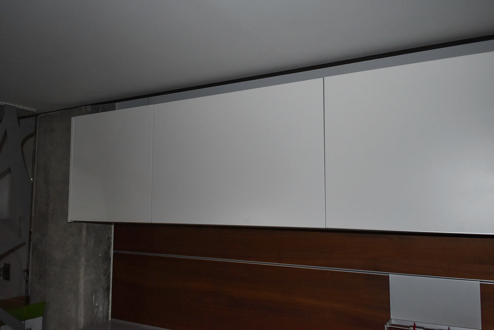 Valcucine Modern Glossy White Kitchen with Marble Countertops